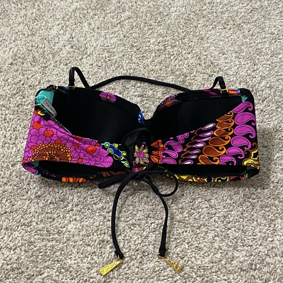 HP 5/17!! NWT Trina Turk Electric Reef Twist Bandeau Top - Picture 8 of 11